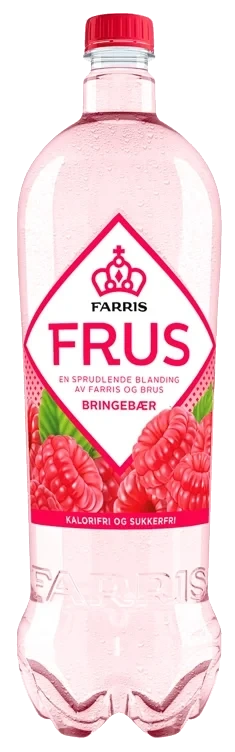Farris Frus Bringebær 1,5l flaske
