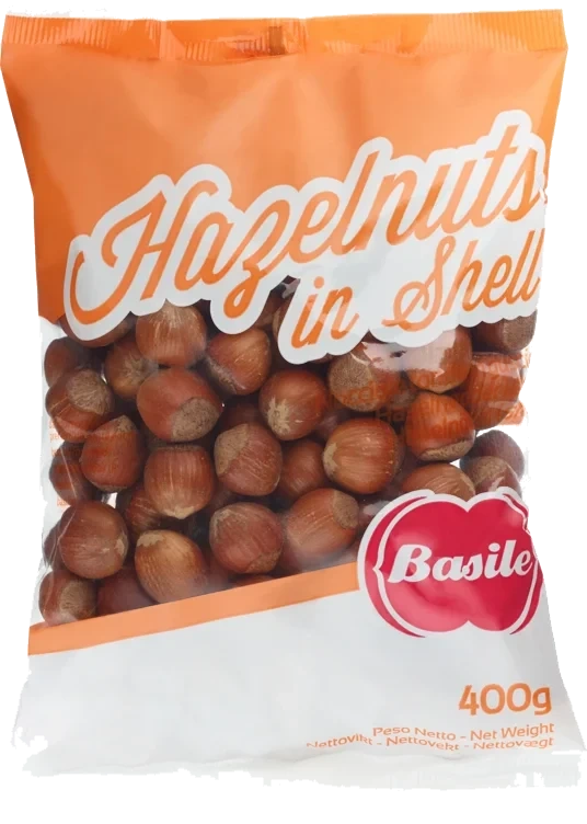 Hasselnøtter m/skall 400g
