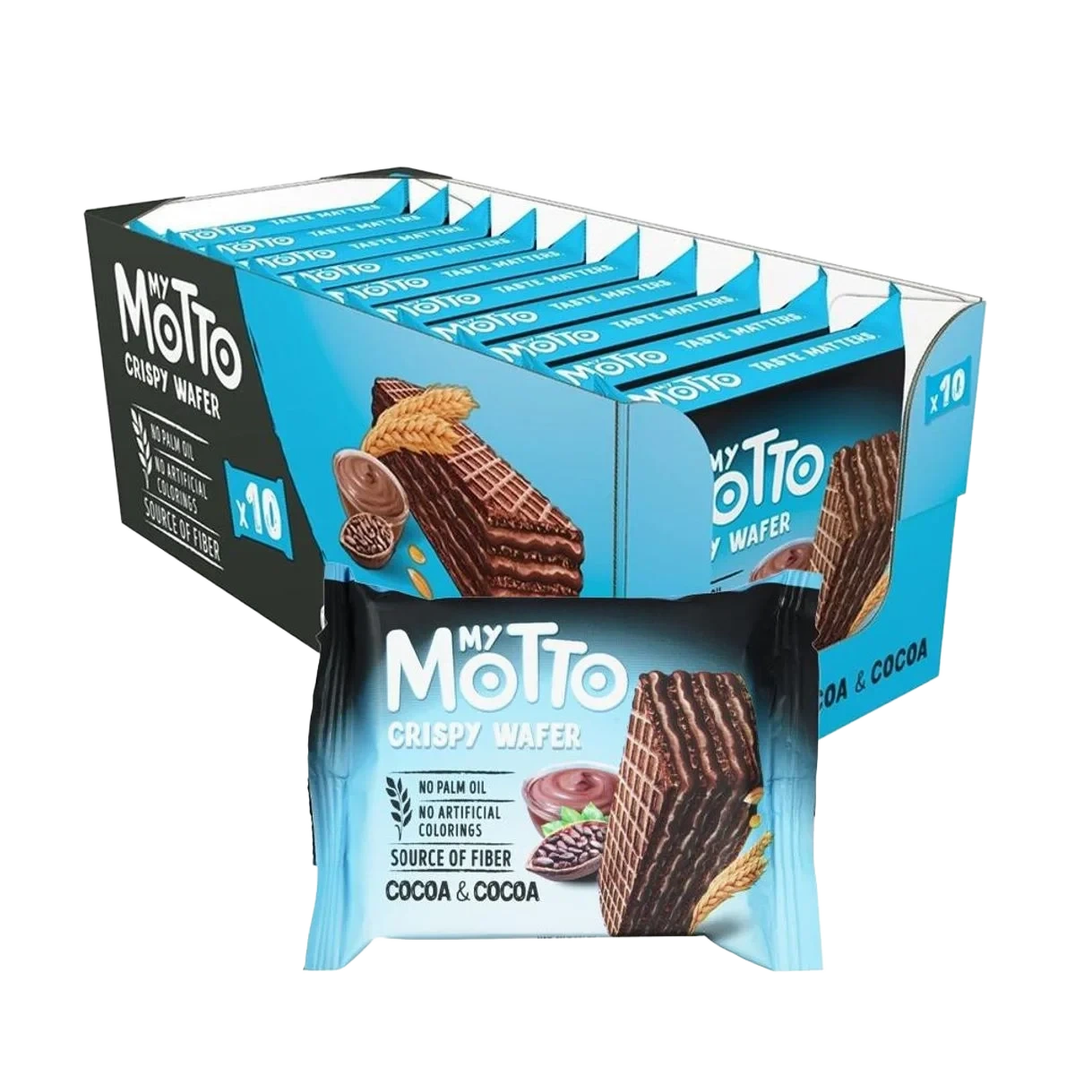 Crispy Wafer Cocoa & Cocoa (Kartong 10 x 30g)