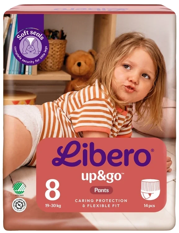 Libero up&go 8 buksebleie, 19-30kg  14stk