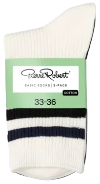 Basic Socks Kids X3 White/Navy/Black 33-36