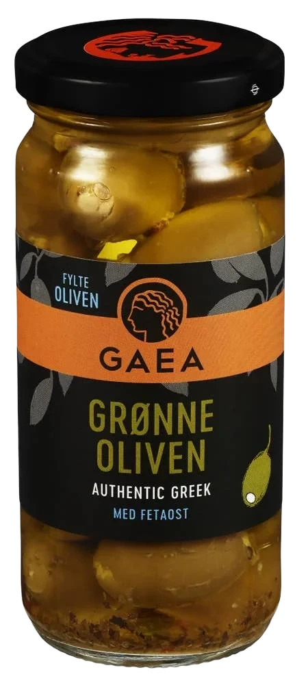 Fetaostfylte grønne oliven 230 g