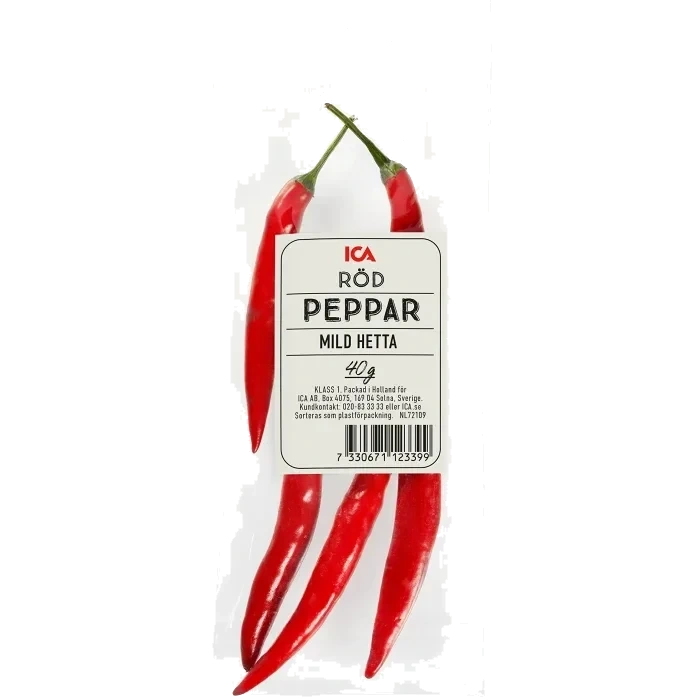 Röd peppar 40g Klass 1 ICA