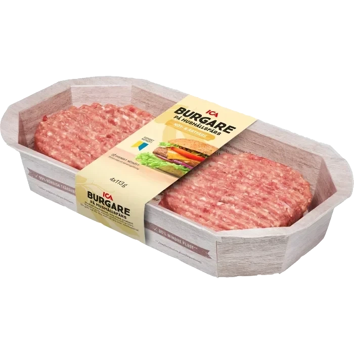 Hushållsburgare 4-p 452g ICA