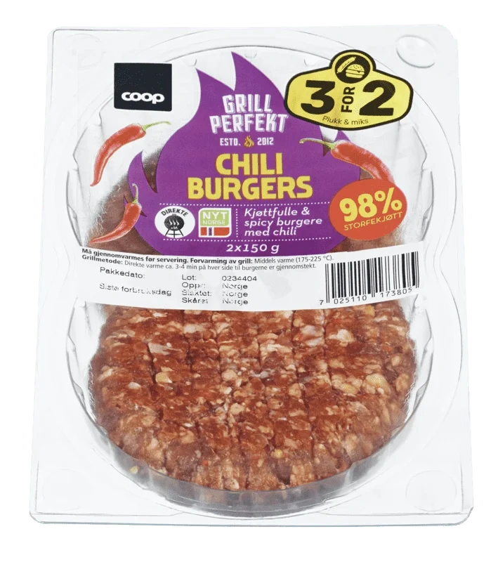 Coop Chili Burger 300g
