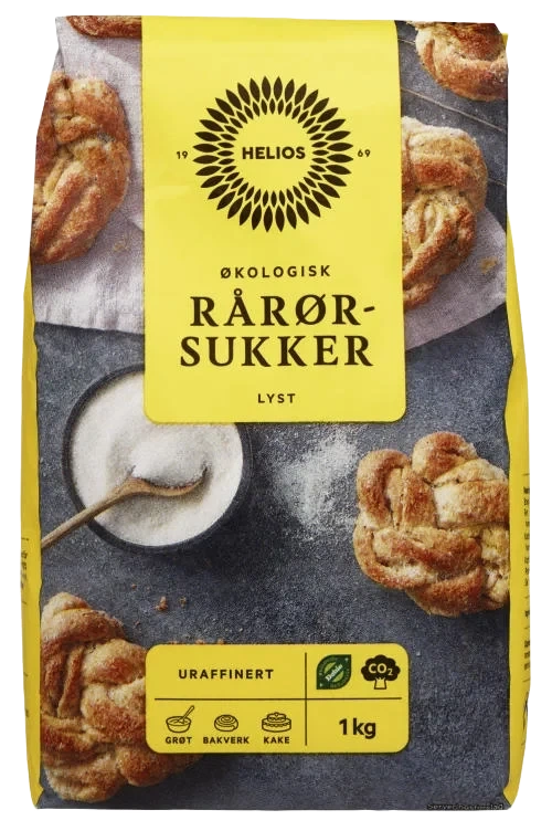 Helios Rårørsukker Lys 1 kg