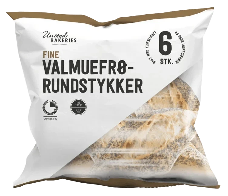 Gourmetrundstykker med Valmuefrø 6pk - Fk