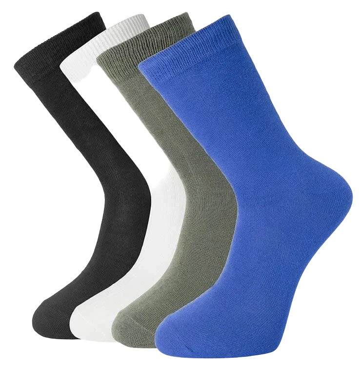 Basic Socks X4 Blue/green Rib 41-45