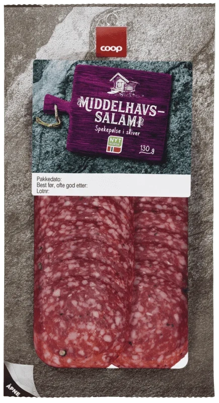 Coop Middelhavssalami 130g