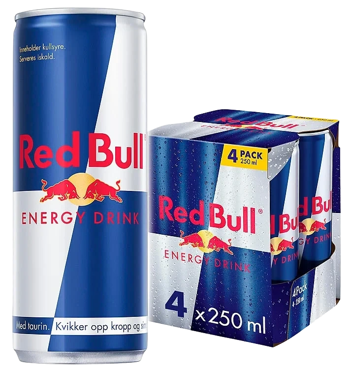 Red Bull Energidrikk 250ml 4pk boks