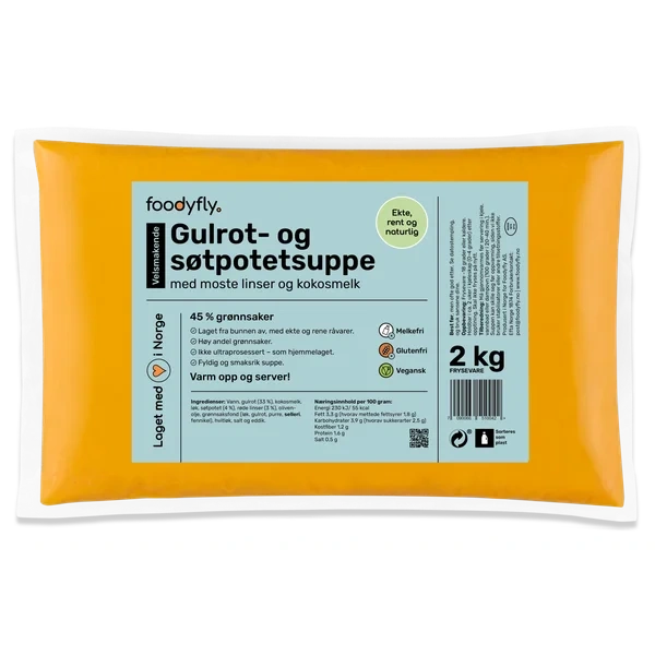 Gulrotsuppe M/søtpotet 2kg Foodyfly