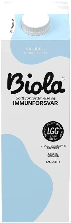 Biola syrnet lettmelk, laktosefri      1l