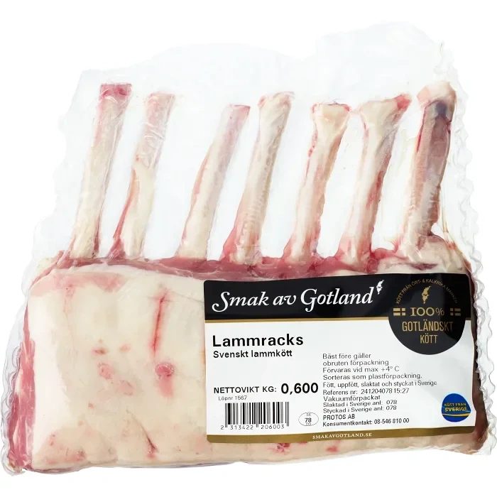 Lammracks Färska ca 600g Smak av Gotland