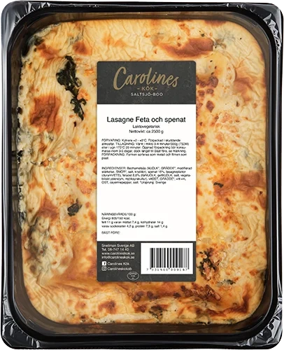 Feta/spenat lasagn