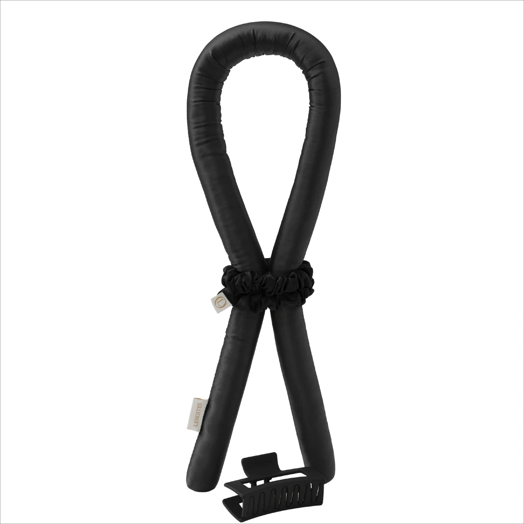 Lenoites Heatless Curls in Mulberry Silk Black, Small