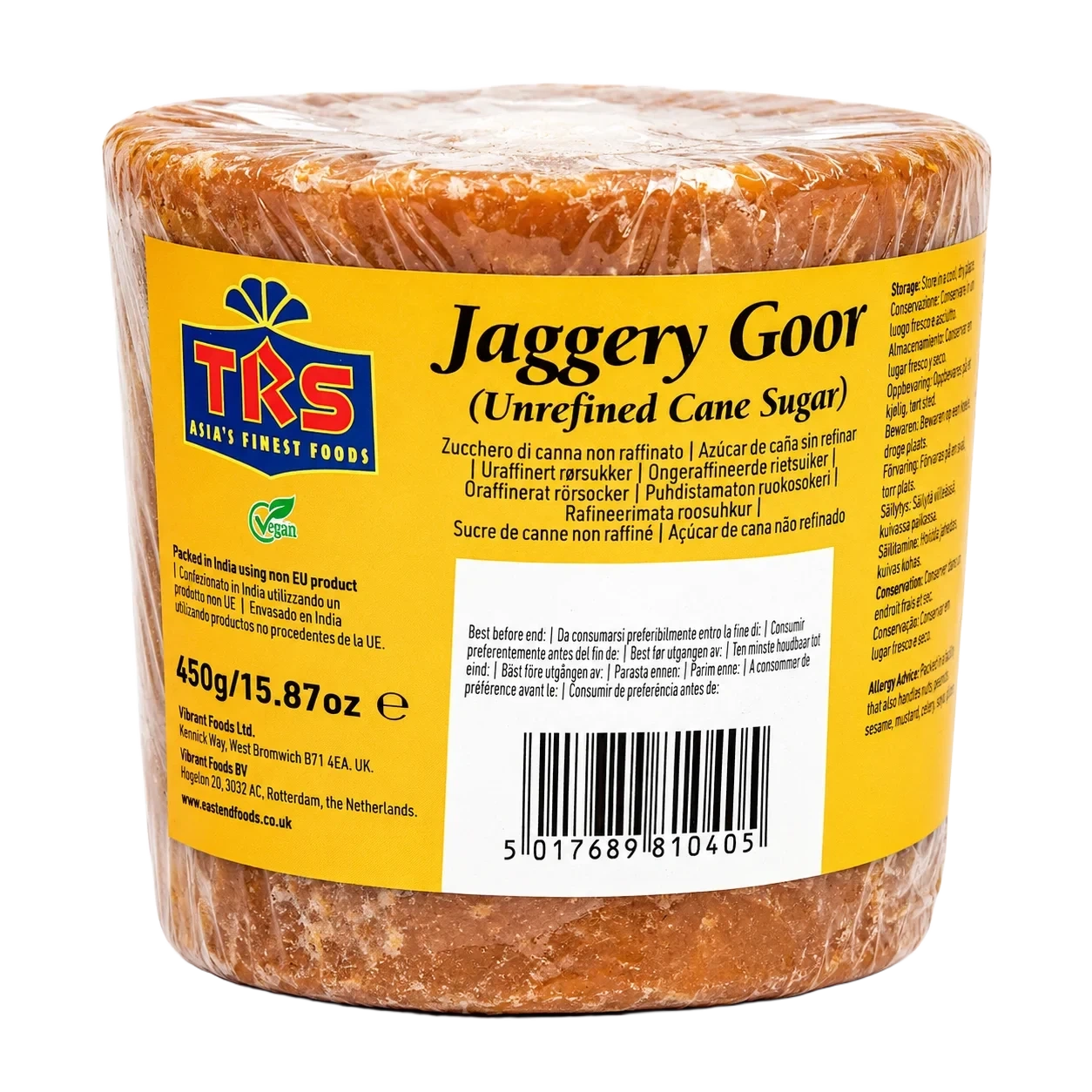 TRS Jaggery Unrefined Cane Sugar 450g