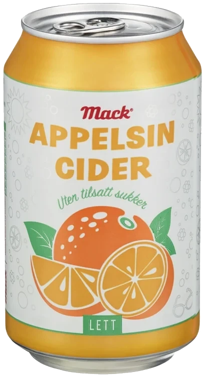 Appelsincider lett bx 6pk   24x0,33l
