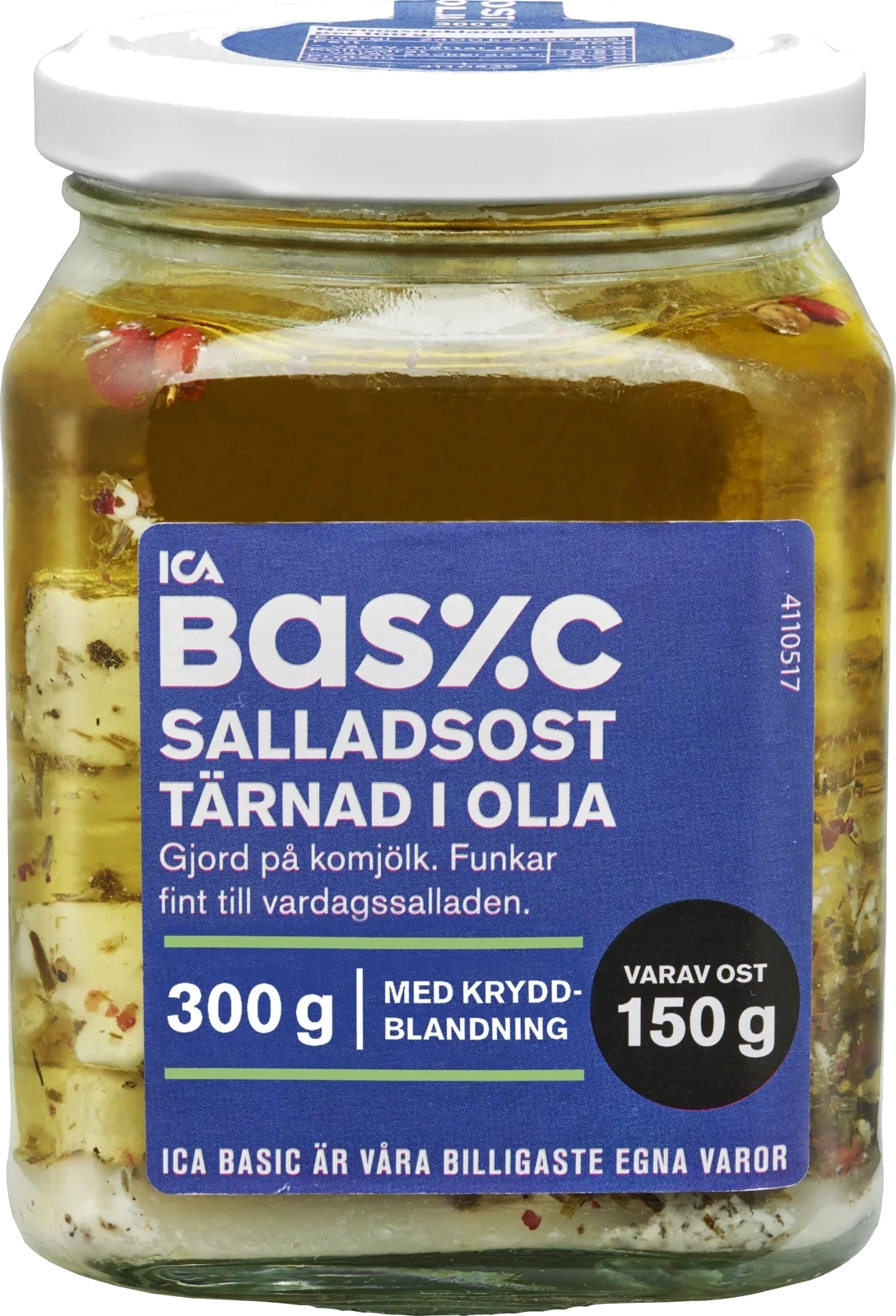 Tärnad ost i olja