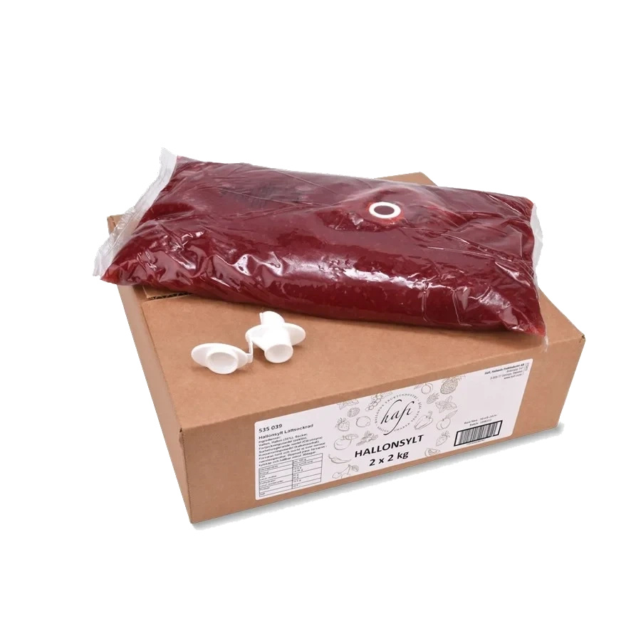 Hallonsylt lättsockrad, 2 kg påse