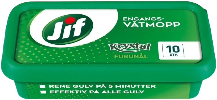 Jif Engangsvåtmopp Krystal Furunål 10stk