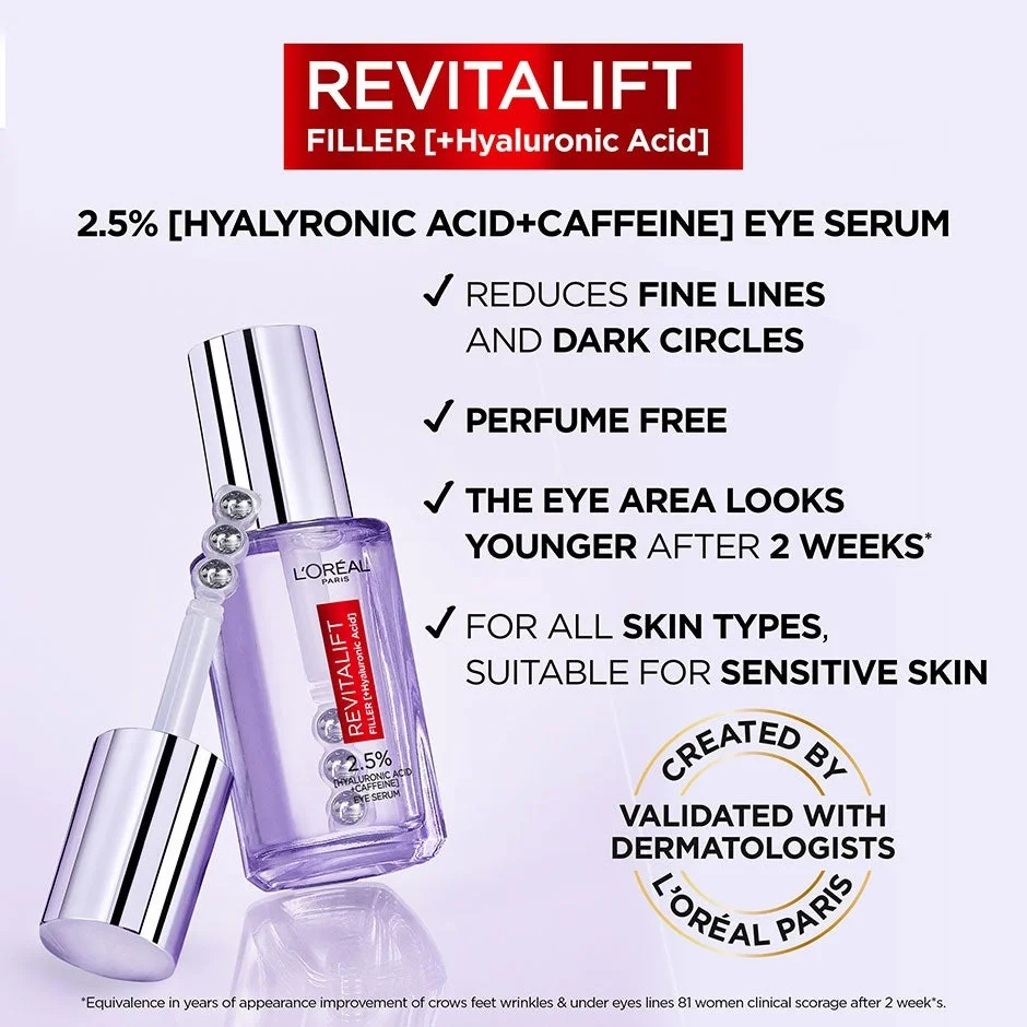 L'oreal Revitalift Filler Eye Serum 20ml