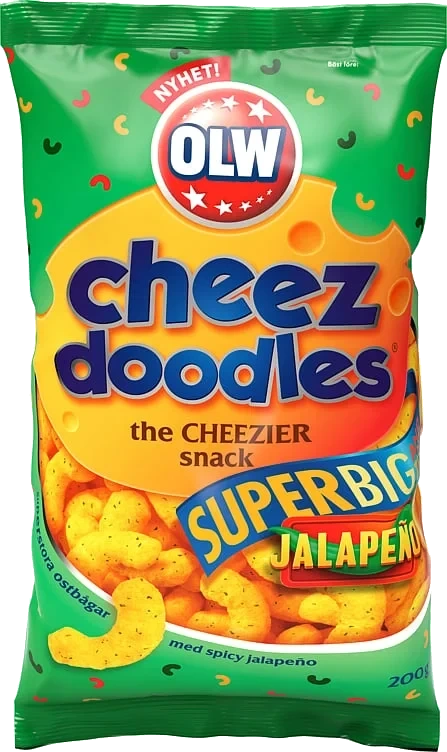 Olw super cheez doodles jalapeño  200g