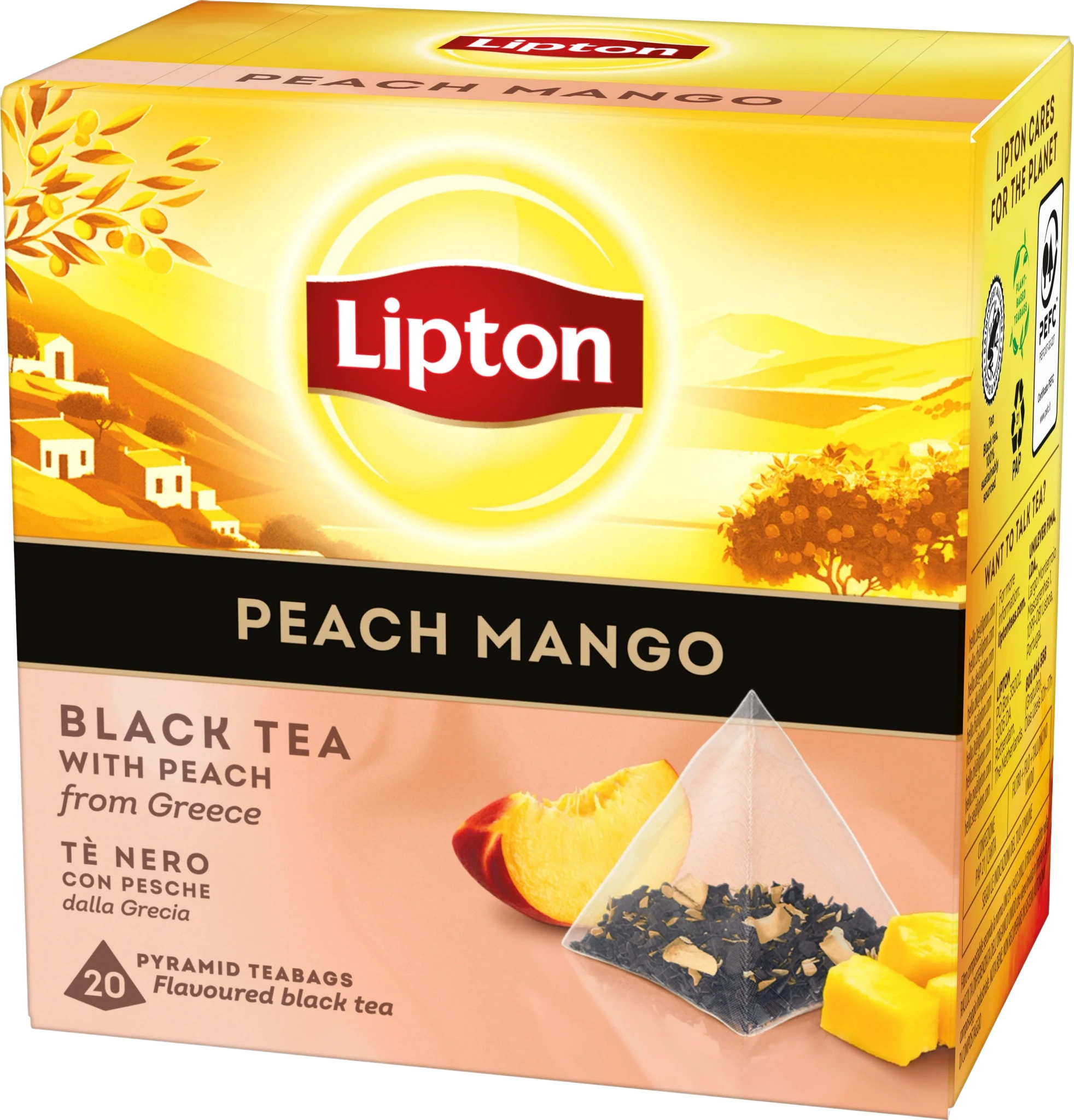 Svart Pyramidte Peach/Mango