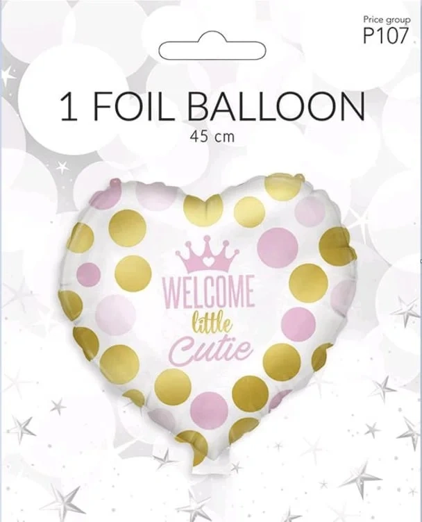 Folieballong Baby Rosa