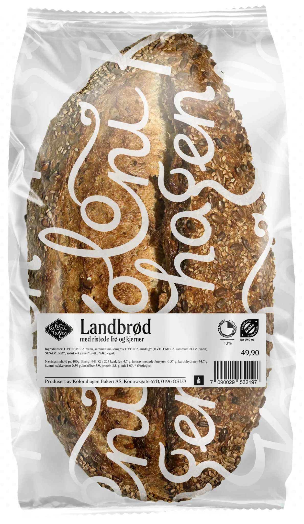 Landbrød med frø og kjerner