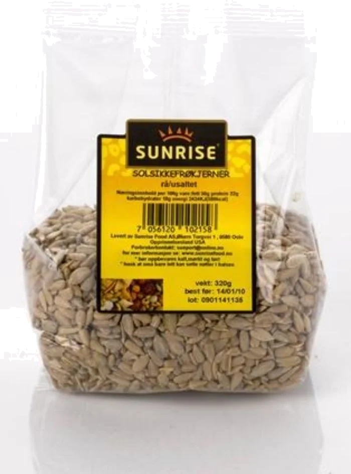 Sunrise Solsikkekjerner Rå 225g