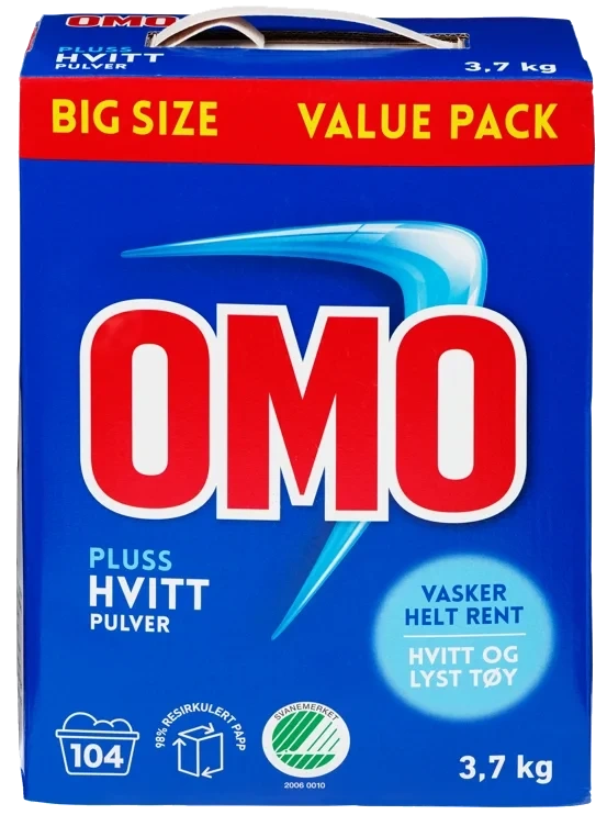 Omo pluss hvitt   3,7kg