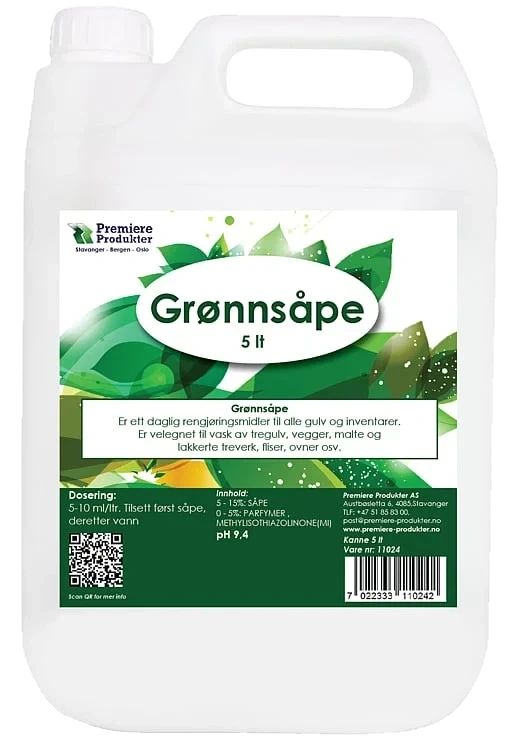 Grønnsåpe 5l Kanne