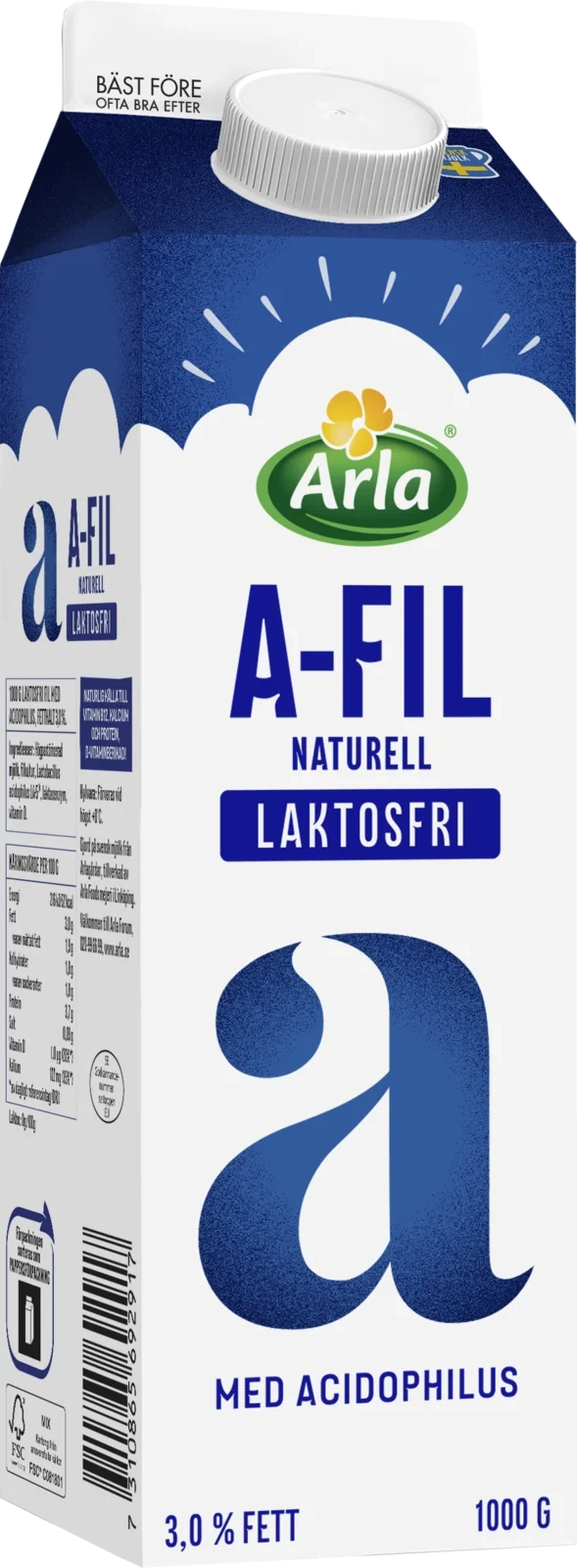 Laktosfri A-fil 3% 1000 g