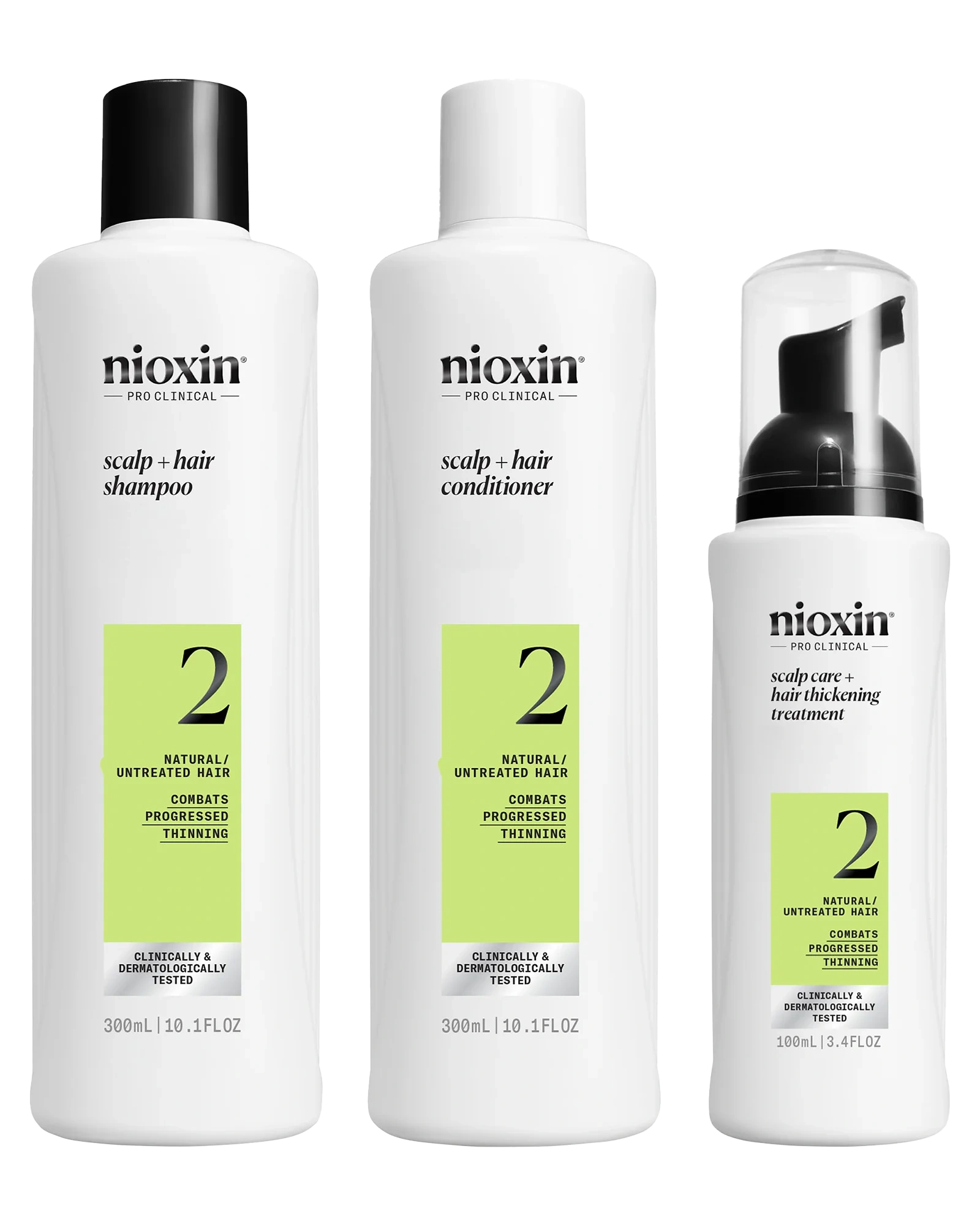 Nioxin System 2 Loyalty Kit, 300 ml + 300 ml + 100 ml