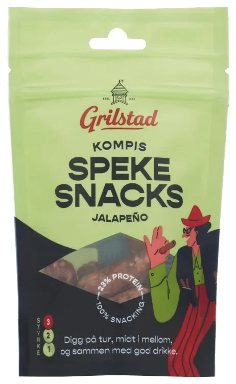 Spekesnacks Kompis Jalapeno 55g Grilstad