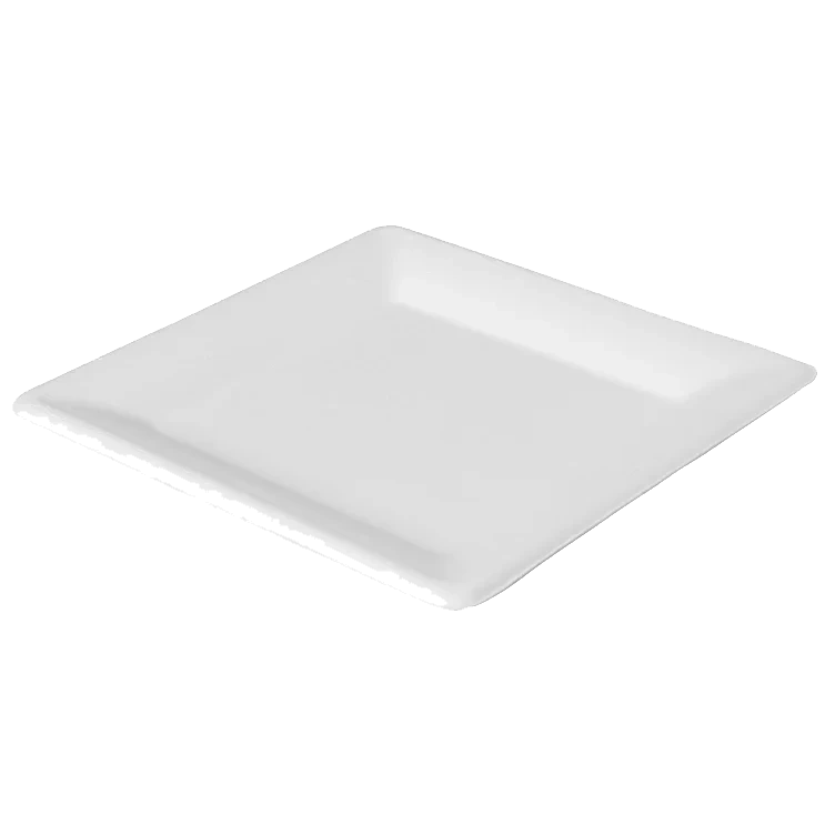 Tall.papp flat 4-kant 26cm fiber hvit   50stk