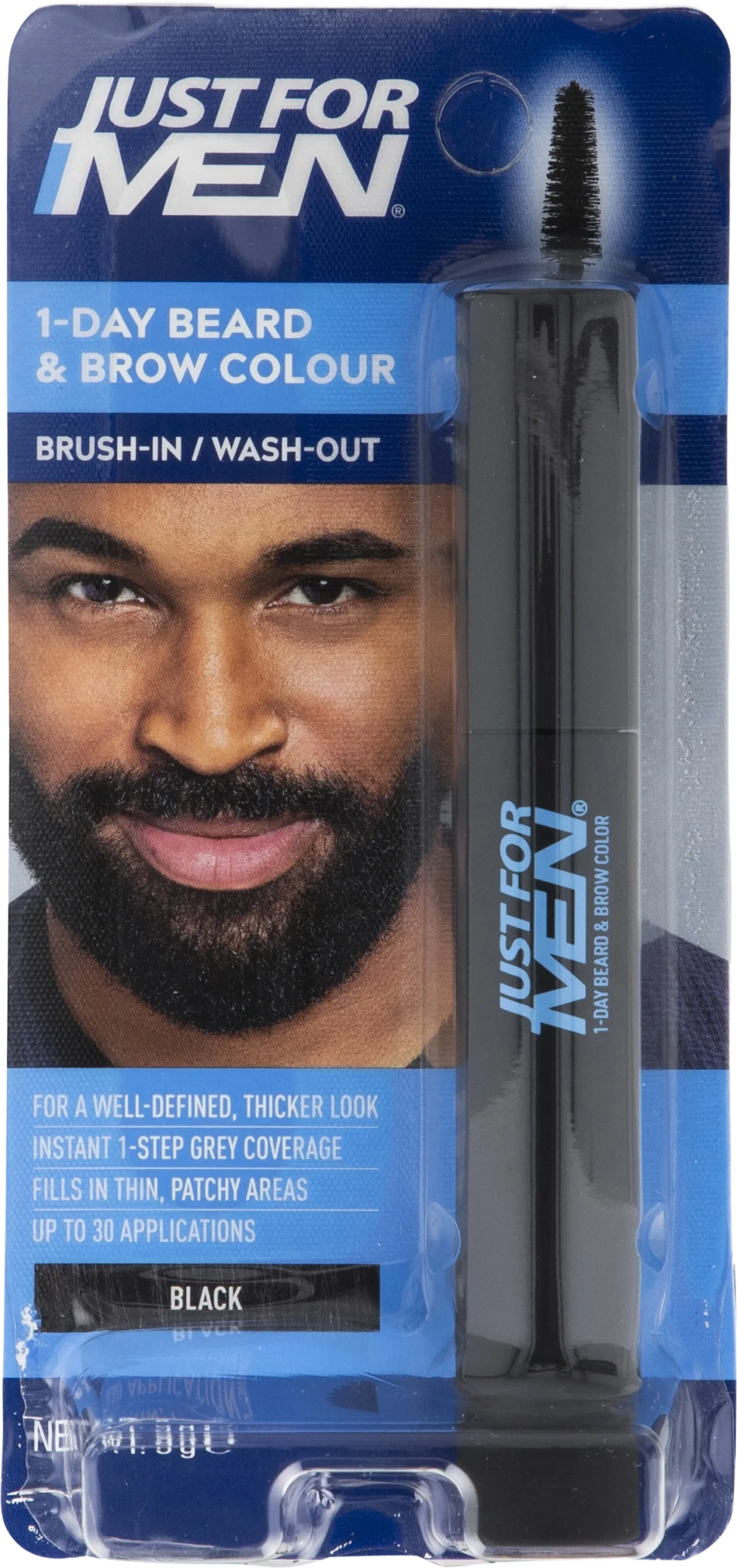 1-DAY BEARD & BROW COLOUR, BLACK