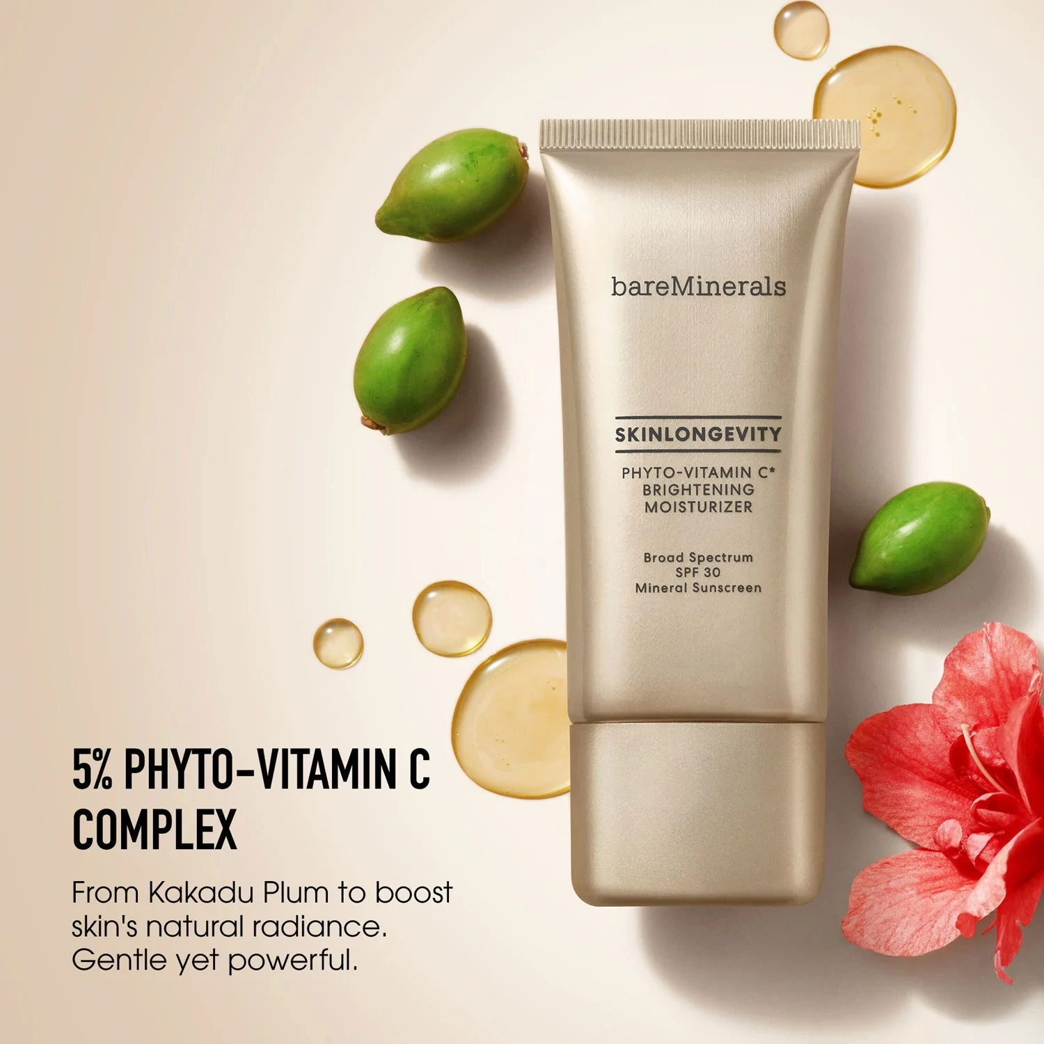 bareMinerals Skinlongevity Phyto-Vitamin C Brightening Moisturizer Mineral SPF30 50 ml