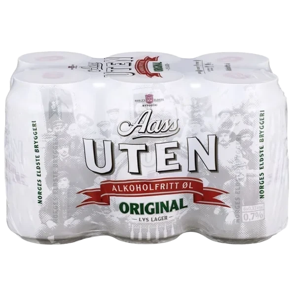 Aass Pils Uten Alkoholfri 0,33l Bx 6stk