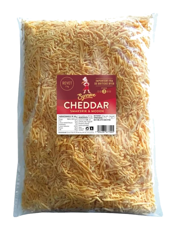Synnøve Cheddar Revet 2kg