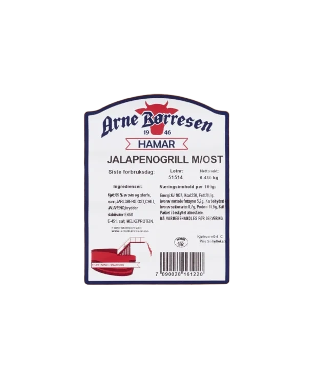 Jalapenogrill 480g Arne Børresen