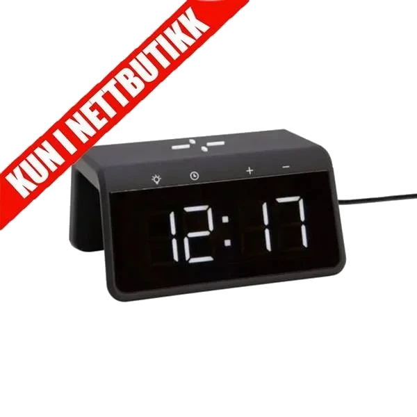 Trådløs Lader med Klokke/Alarm