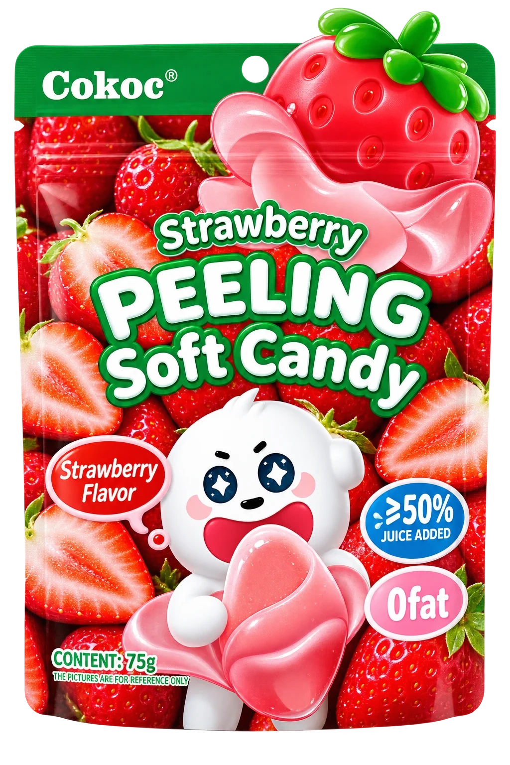 Cokoc Peeling Soft Candy Strawberry 75g