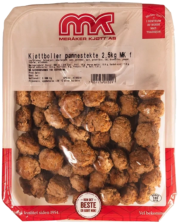 Kjøttboller pannestekte  2,5kg