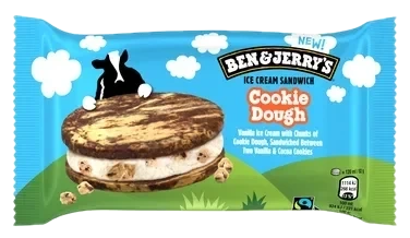 Ben & Jerry's Iskrem Cookie Dough Sandwich