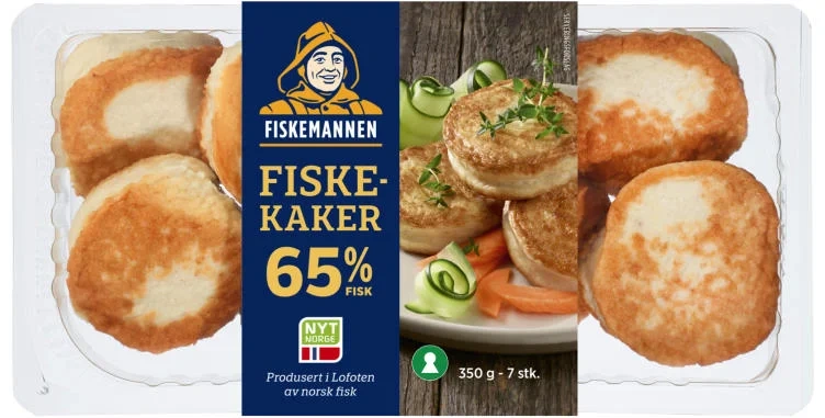 Fiskekaker 65% 350g Fiskemannen