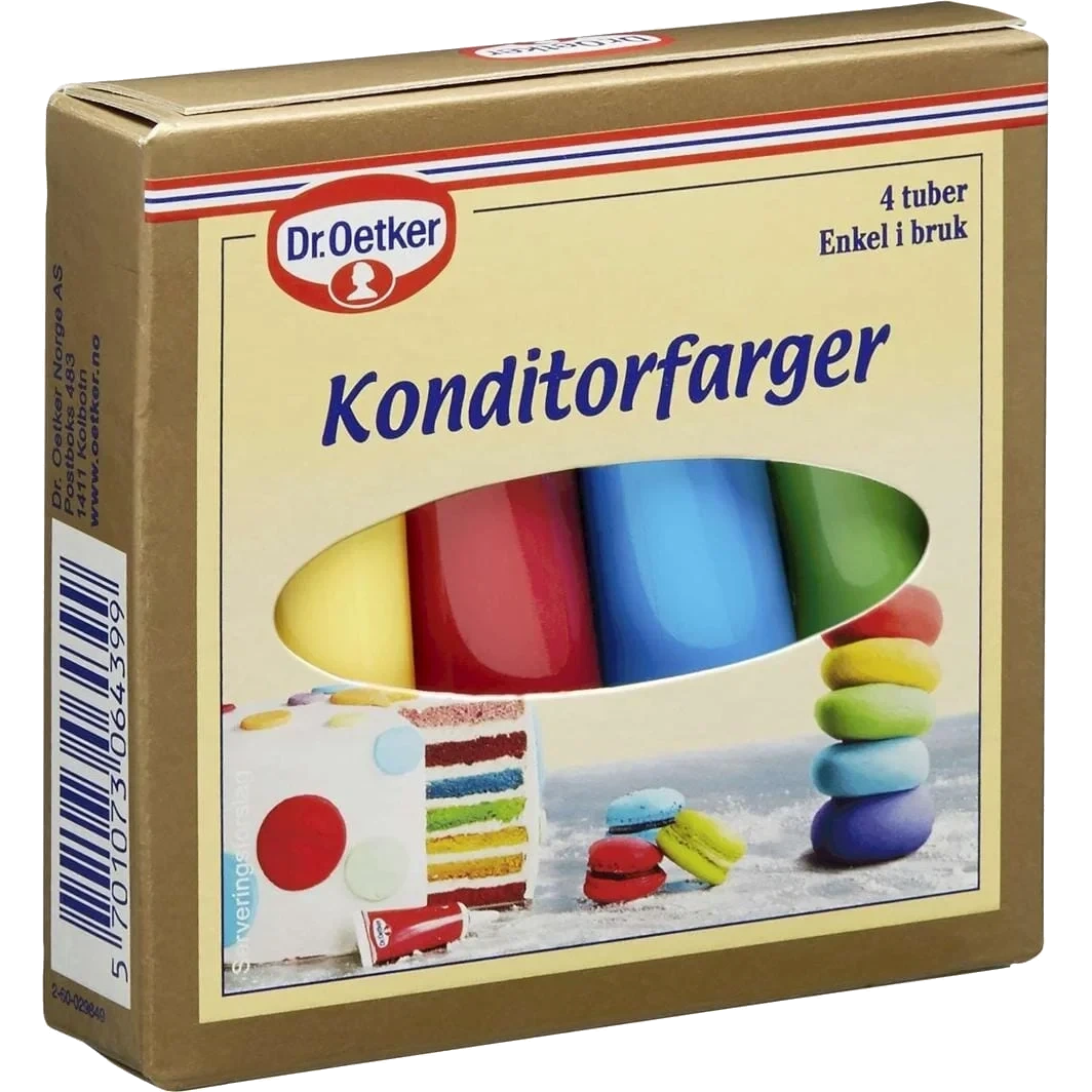 Konditorfarger 4x10g