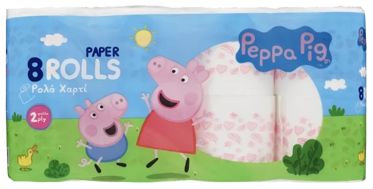 Toalettpapir Mønstret 8rl Peppa Pig