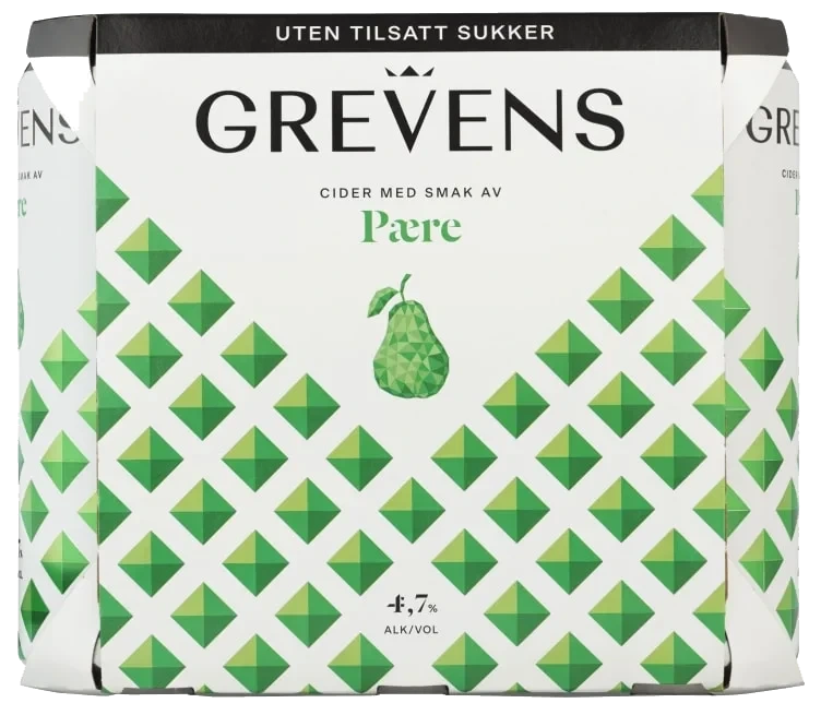Grevens Cider Pære u/Sukker 0,5lx6 boks