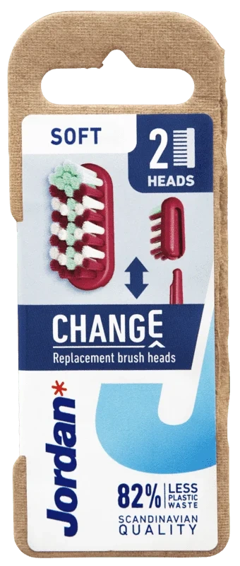 Jordan Tannbørste Change Refill Soft 2pk